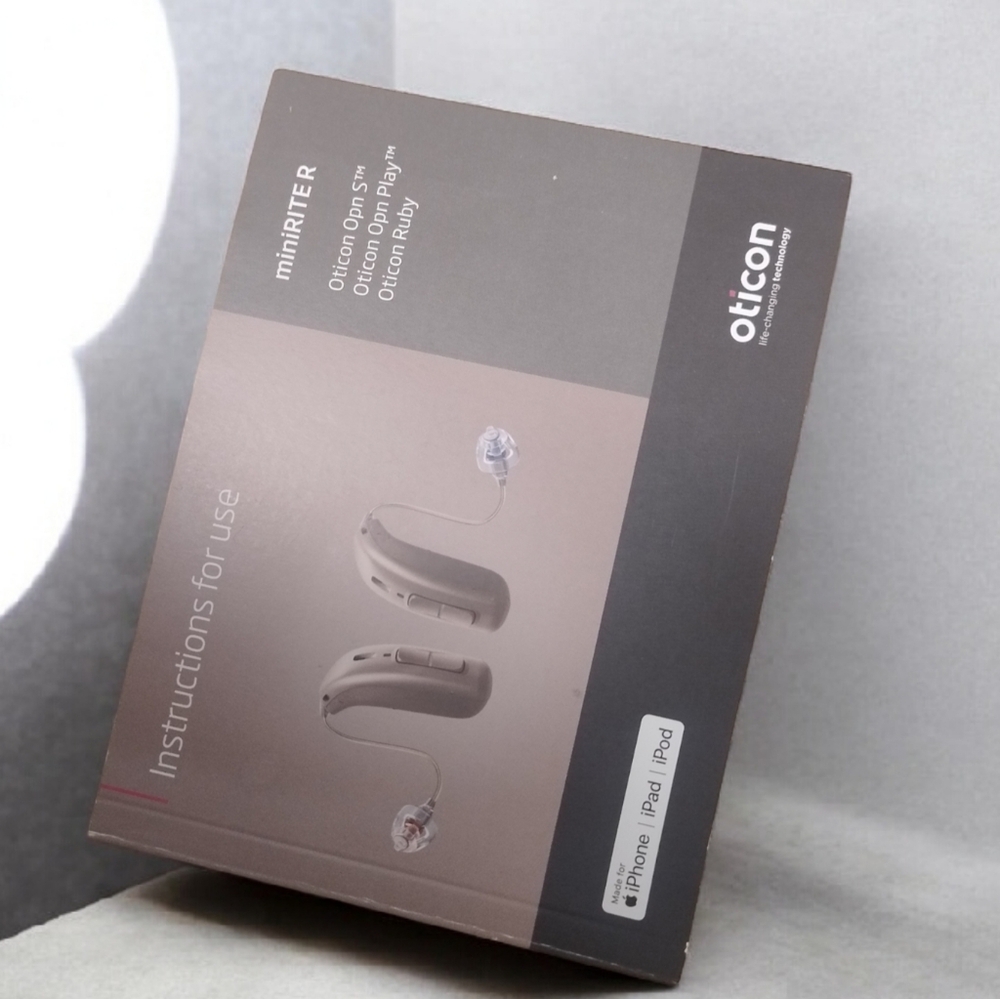 Oticon miniRITE R Hearing Aid Instructions For Use Manual booklet